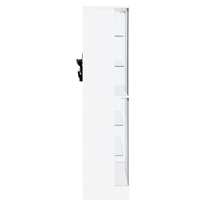 Cabra Curio Cabinet with LED Lighting - Home Furniture And More (Brentwood, MD)