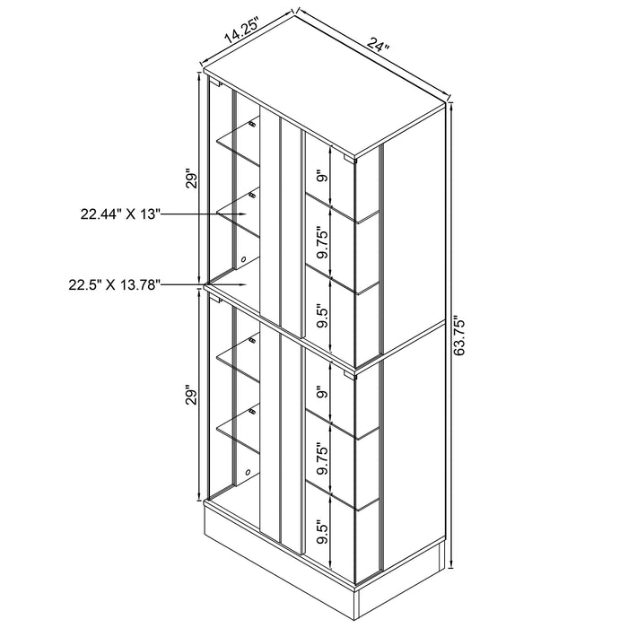 Cabra Curio Cabinet with LED Lighting - Home Furniture And More (Brentwood, MD)