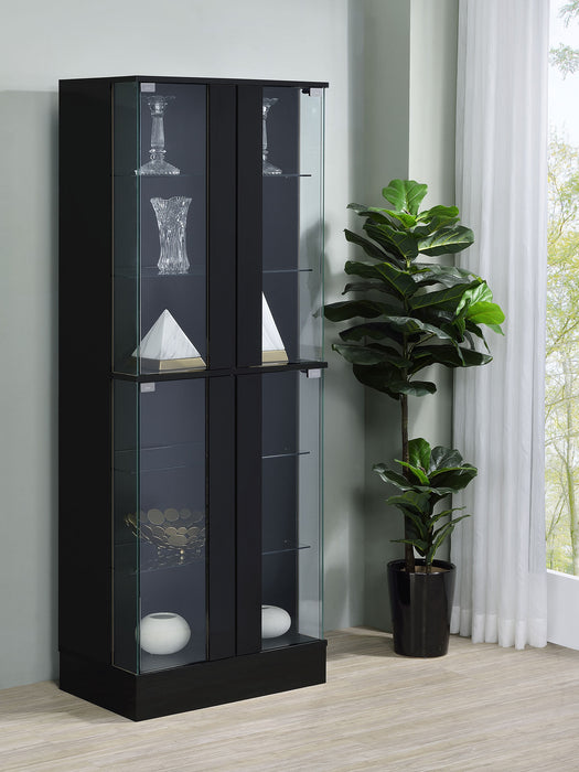 Cabra Curio Cabinet with LED Lighting - Home Furniture And More (Brentwood, MD)