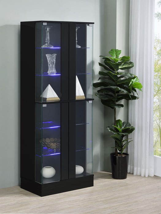 Cabra Curio Cabinet with LED Lighting - Home Furniture And More (Brentwood, MD)