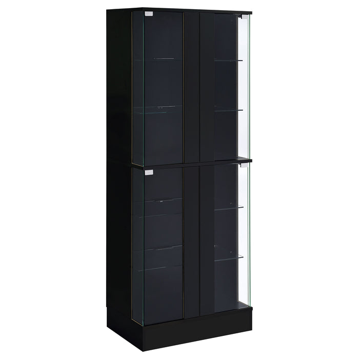 Cabra Curio Cabinet with LED Lighting - Home Furniture And More (Brentwood, MD)