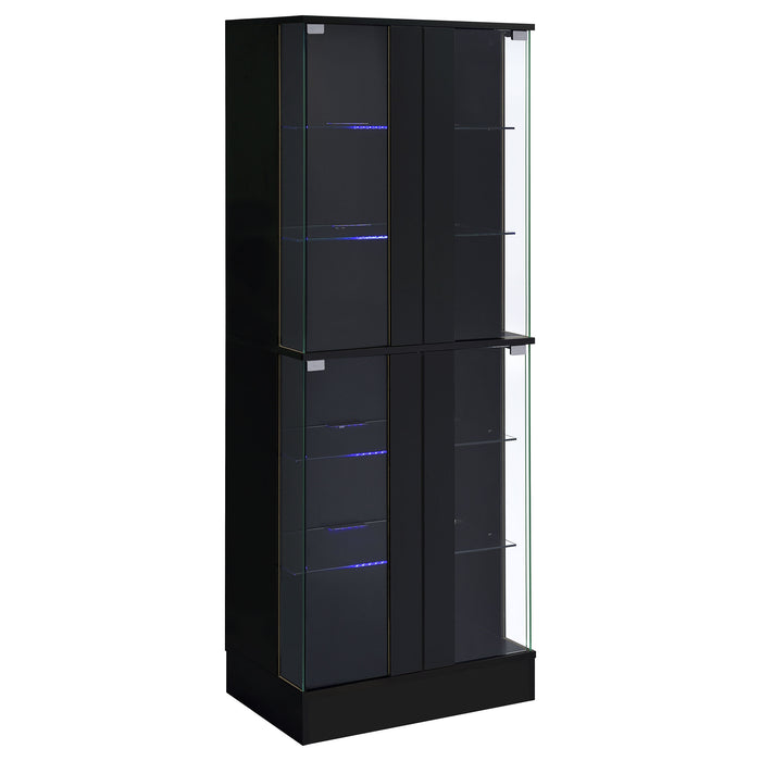 Cabra Curio Cabinet with LED Lighting - Home Furniture And More (Brentwood, MD)