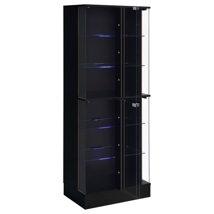 Cabra Curio Cabinet with LED Lighting - Home Furniture And More (Brentwood, MD)