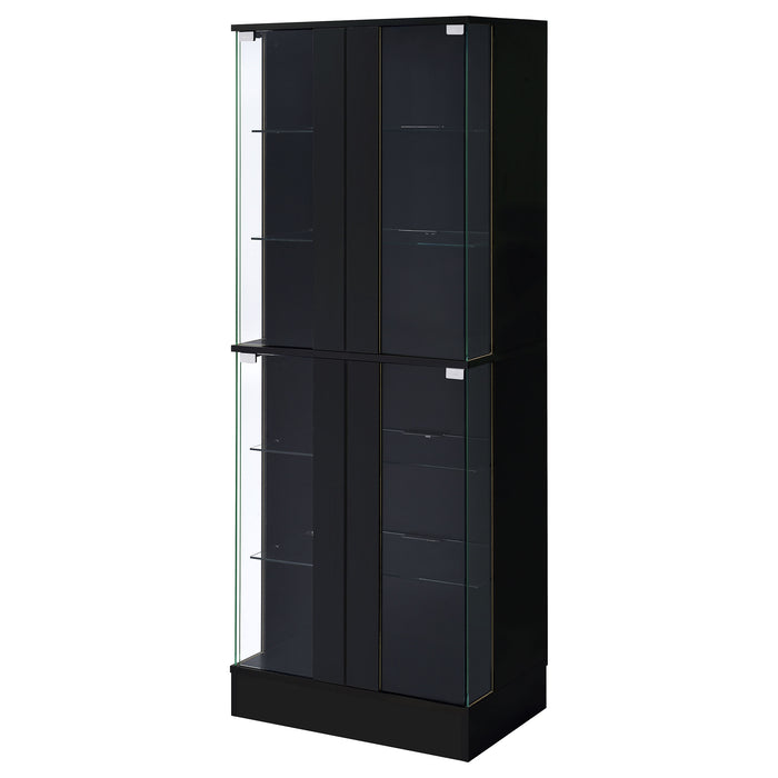 Cabra Curio Cabinet with LED Lighting - Home Furniture And More (Brentwood, MD)