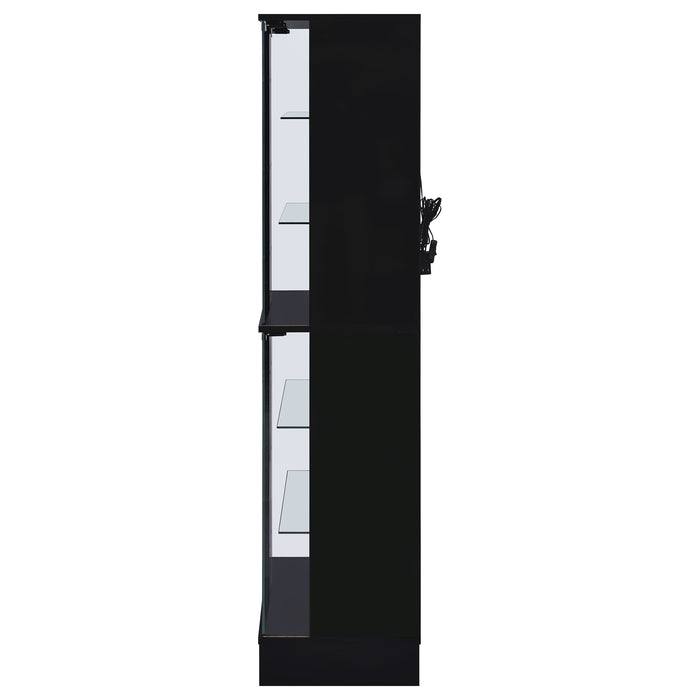 Cabra Curio Cabinet with LED Lighting - Home Furniture And More (Brentwood, MD)