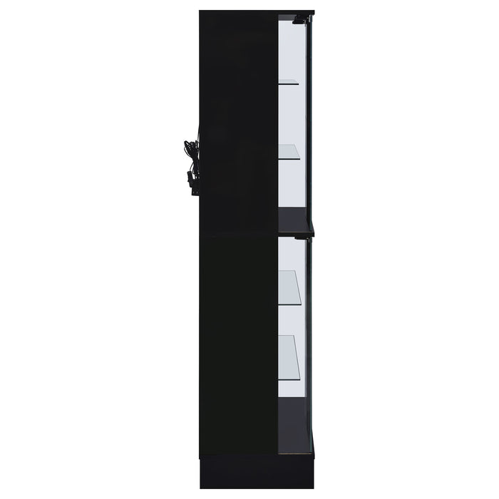 Cabra Curio Cabinet with LED Lighting - Home Furniture And More (Brentwood, MD)