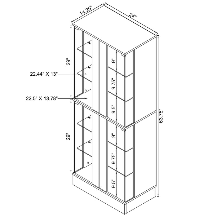 Cabra Curio Cabinet with LED Lighting - Home Furniture And More (Brentwood, MD)