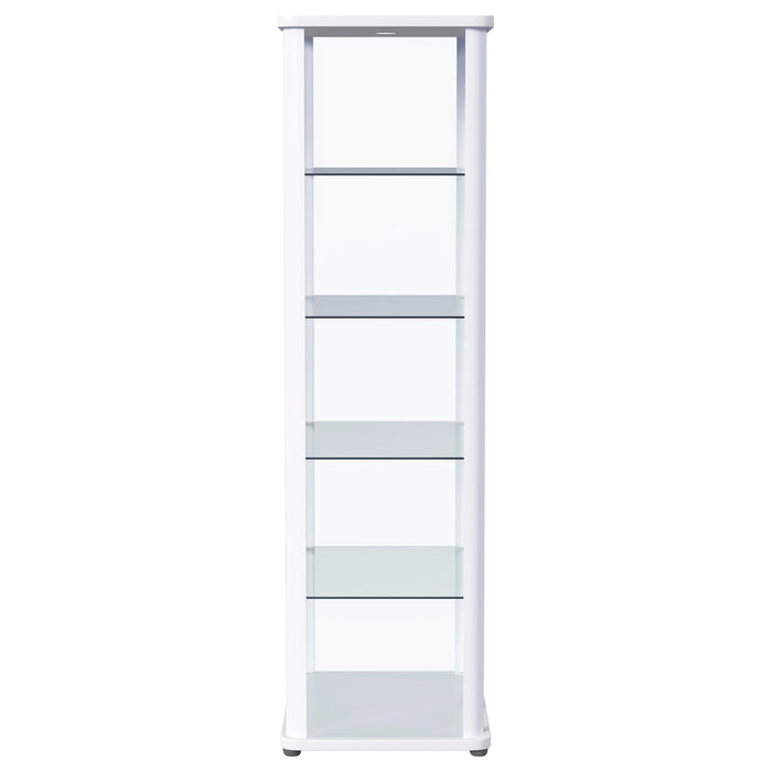 Aero Curio Cabinet with LED Lighting - Home Furniture And More (Brentwood, MD)