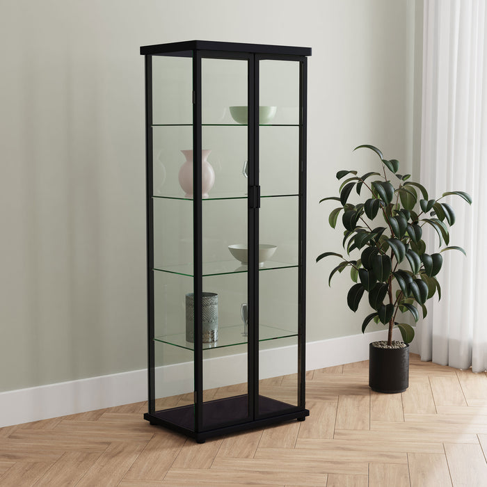 Aero Curio Cabinet with LED Lighting - Home Furniture And More (Brentwood, MD)