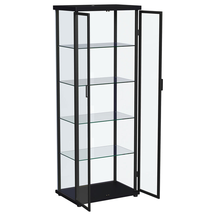 Aero Curio Cabinet with LED Lighting - Home Furniture And More (Brentwood, MD)