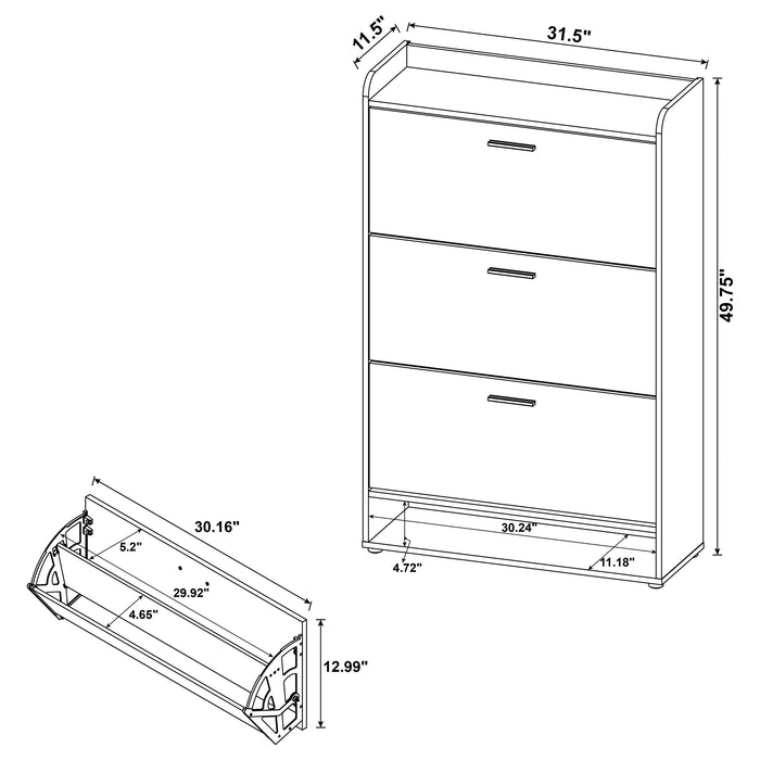 Denia Shoe Cabinet - Home Furniture And More (Brentwood, MD)