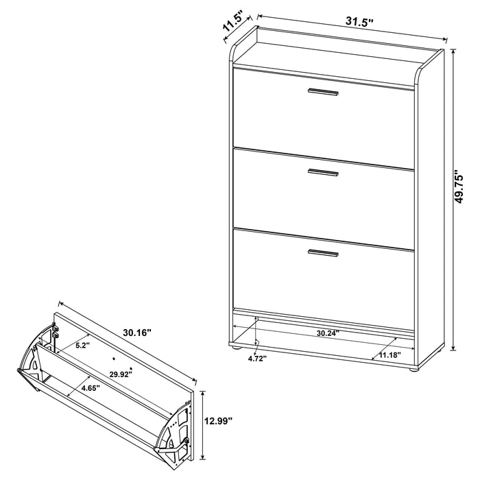 Denia Shoe Cabinet - Home Furniture And More (Brentwood, MD)