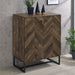 Carolyn 2-door Accent Cabinet Rustic Oak and Gunmetal - Home Furniture And More (Brentwood, MD)