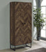 Carolyn 2-door Accent Cabinet Rustic Oak and Gunmetal - Home Furniture And More (Brentwood, MD)