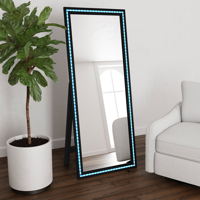 Windrose Standing Mirror with LED Lighting - Home Furniture And More (Brentwood, MD)