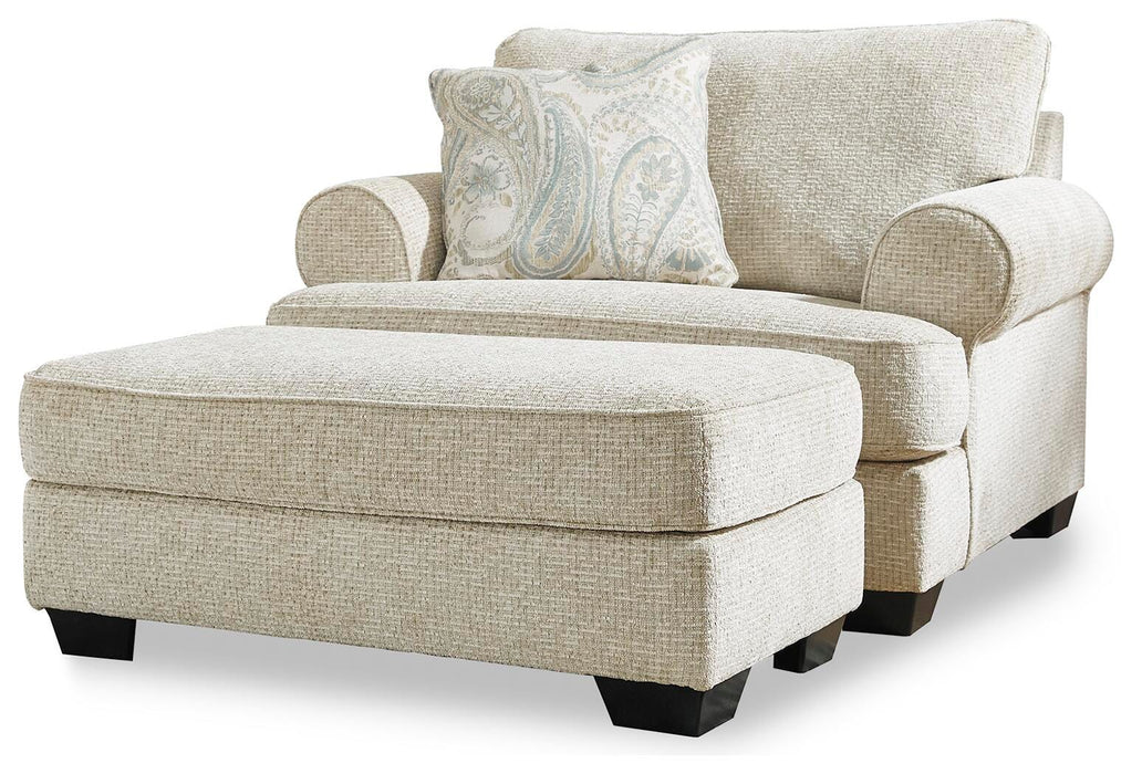 Monaghan Oversized Chair and Ottoman - Home Furniture And More (Brentwood, MD)