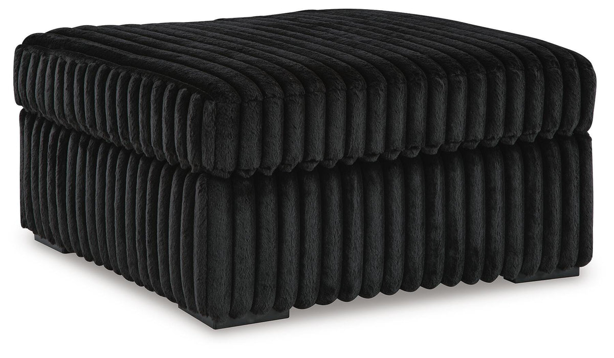 Midnight-Madness Oversized Accent Ottoman - Home Furniture And More (Brentwood, MD)