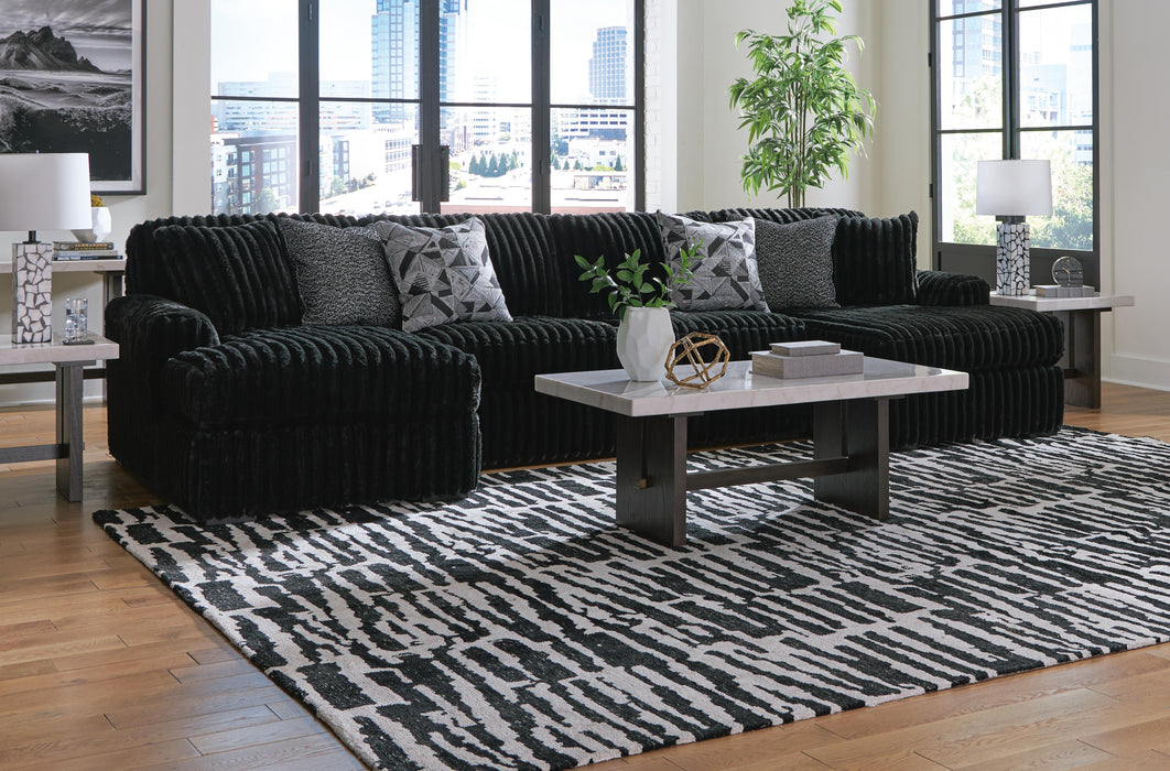 Midnight-Madness Sectional with Chaise - Home Furniture And More (Brentwood, MD)
