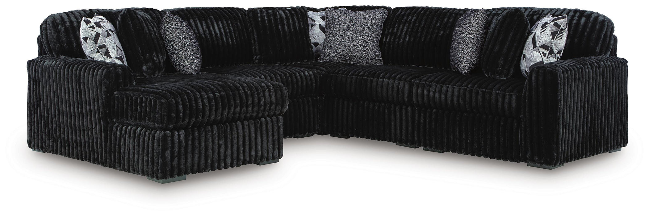 Midnight-Madness Sectional with Chaise - Home Furniture And More (Brentwood, MD)