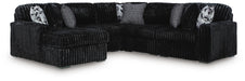 Midnight-Madness Sectional with Chaise - Home Furniture And More (Brentwood, MD)