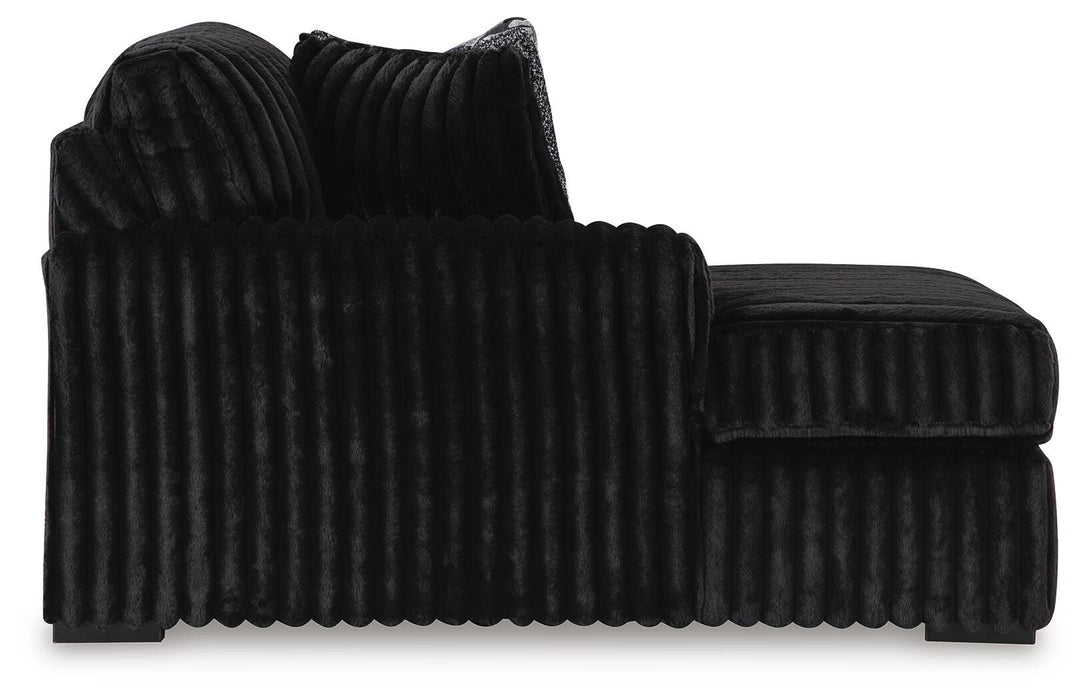 Midnight-Madness Sectional with Chaise - Home Furniture And More (Brentwood, MD)