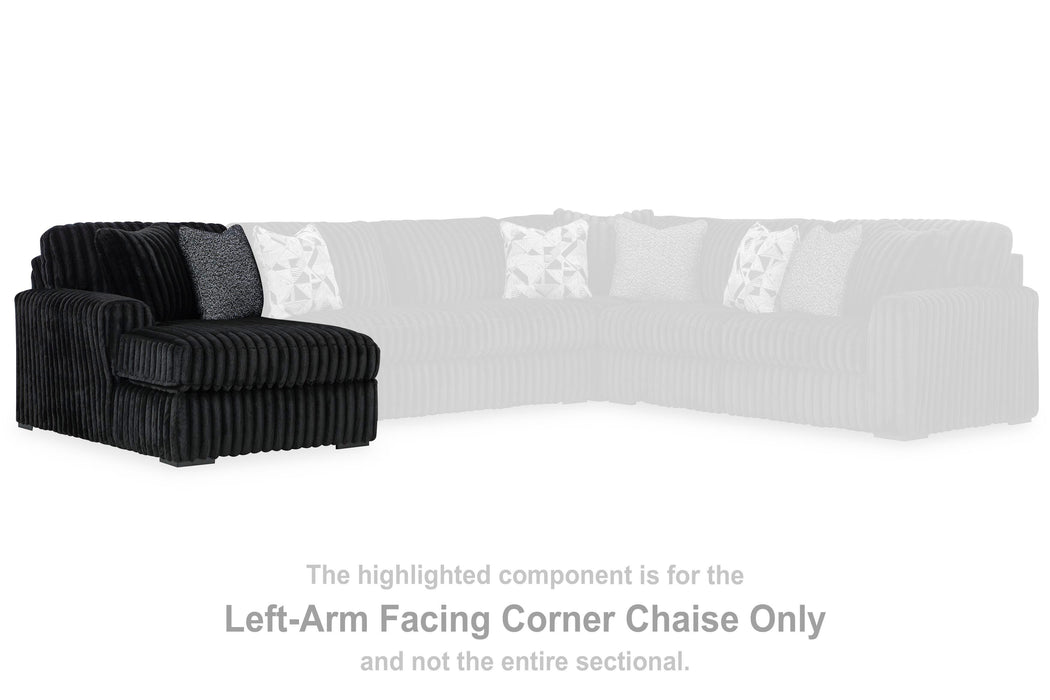 Midnight-Madness Sectional with Chaise - Home Furniture And More (Brentwood, MD)