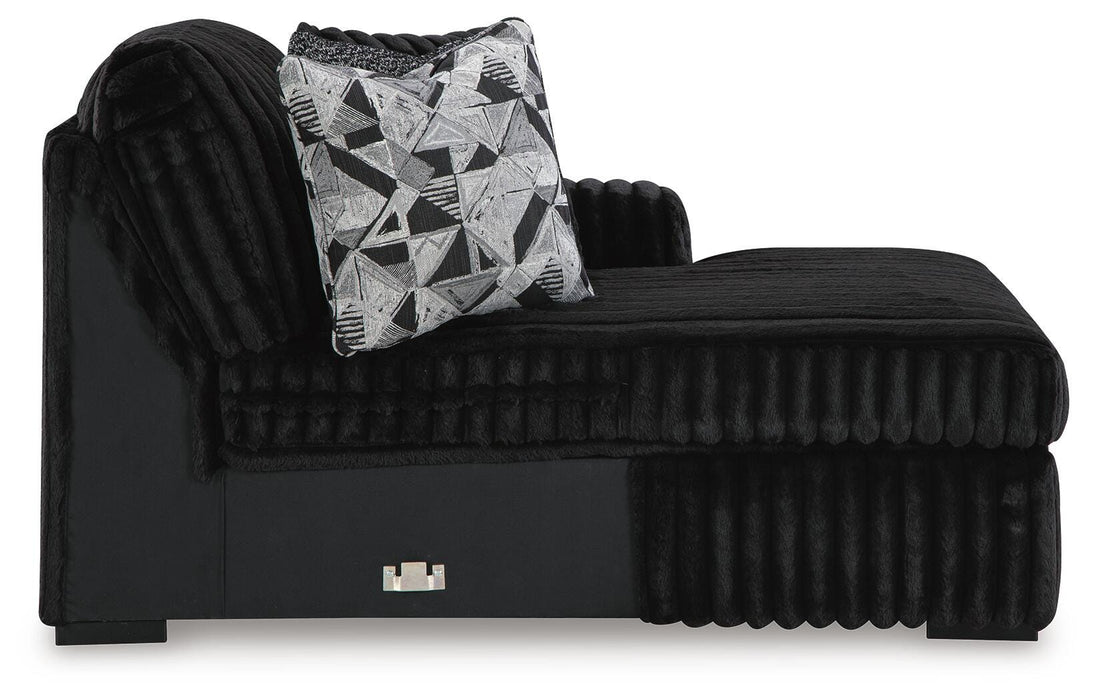 Midnight-Madness Sectional with Chaise - Home Furniture And More (Brentwood, MD)
