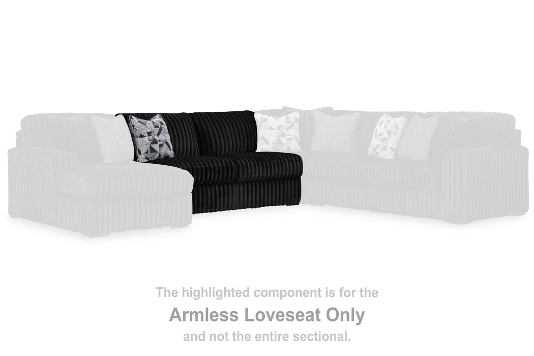 Midnight-Madness Sectional with Chaise - Home Furniture And More (Brentwood, MD)