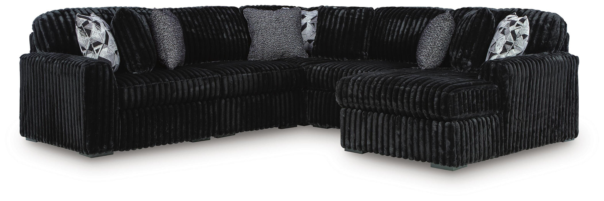 Midnight-Madness Sectional with Chaise - Home Furniture And More (Brentwood, MD)