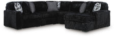 Midnight-Madness Sectional with Chaise - Home Furniture And More (Brentwood, MD)