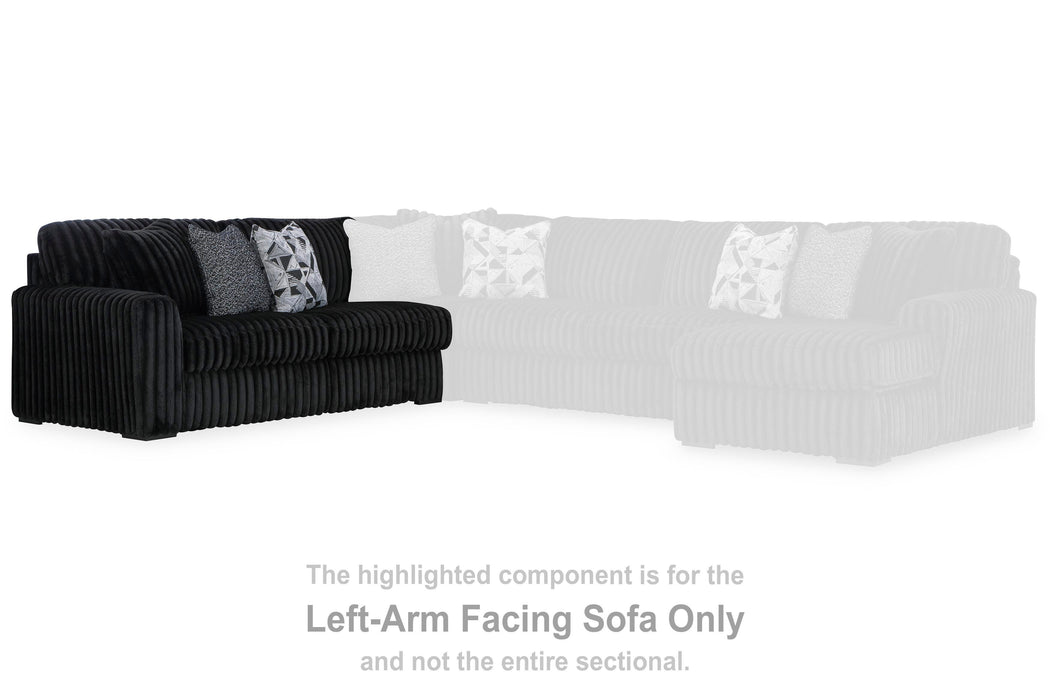 Midnight-Madness Sectional Sofa with Chaise - Home Furniture And More (Brentwood, MD)