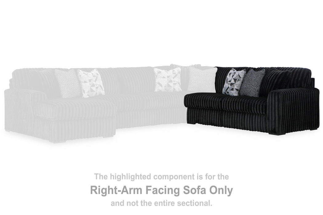 Midnight-Madness Sectional with Chaise - Home Furniture And More (Brentwood, MD)