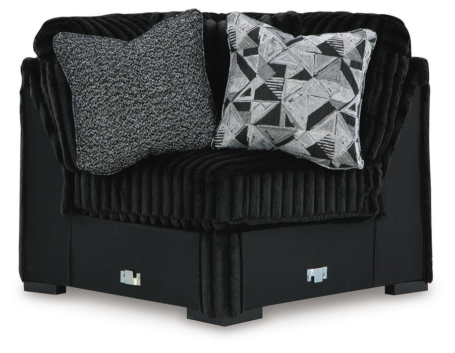 Midnight-Madness Sectional with Chaise - Home Furniture And More (Brentwood, MD)