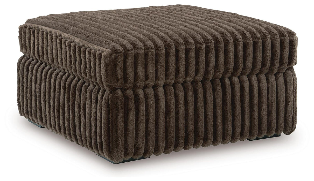 Midnight-Madness Oversized Accent Ottoman - Home Furniture And More (Brentwood, MD)