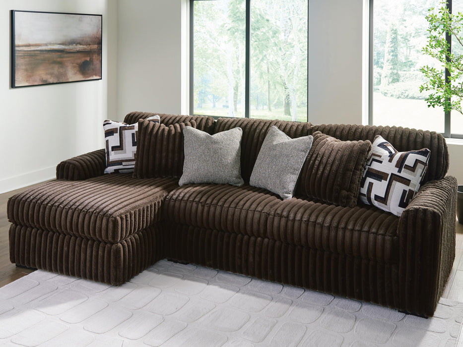 Midnight-Madness Sectional Sofa with Chaise - Home Furniture And More (Brentwood, MD)