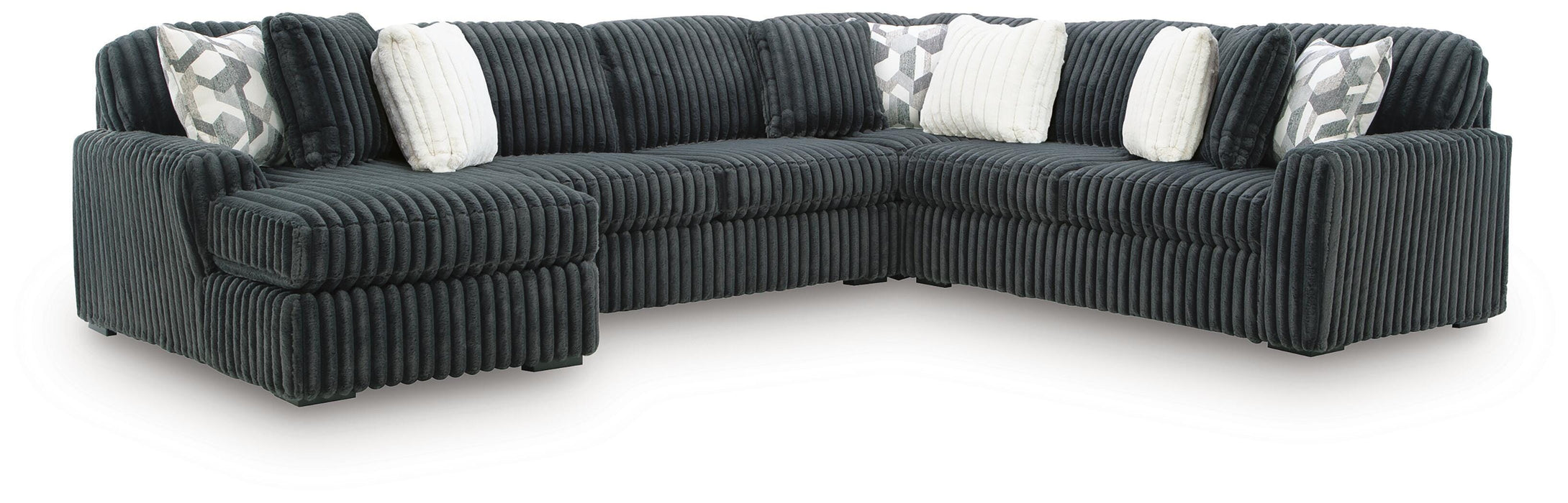 Midnight-Madness Sectional with Chaise - Home Furniture And More (Brentwood, MD)