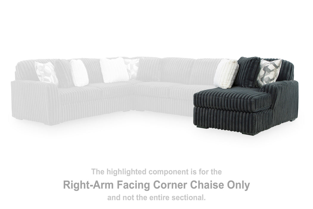 Midnight-Madness Sectional with Chaise - Home Furniture And More (Brentwood, MD)
