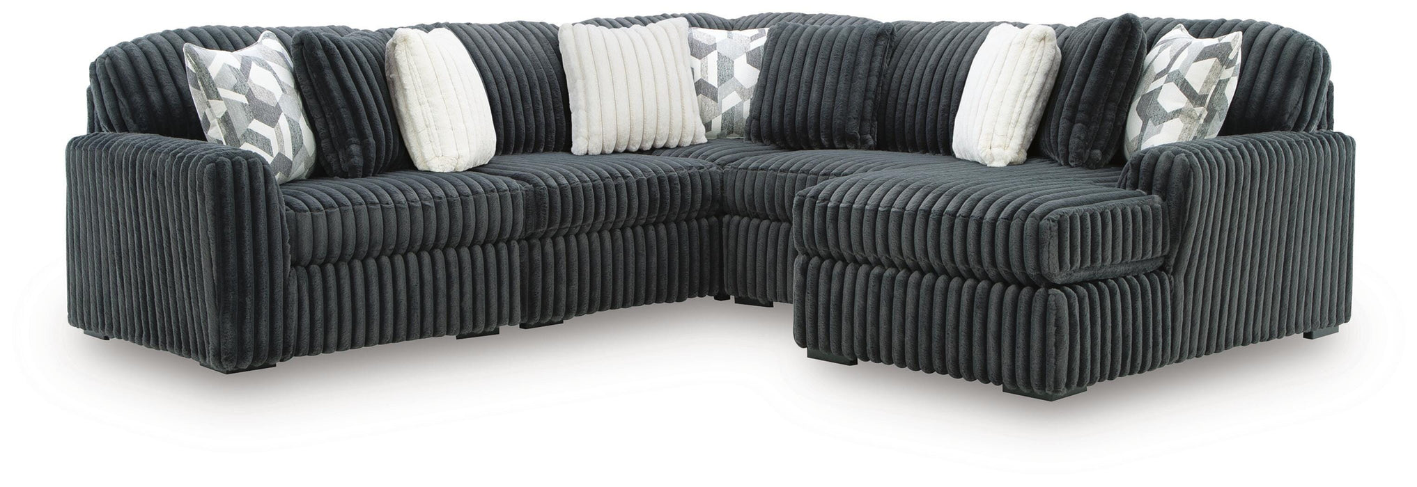 Midnight-Madness Sectional with Chaise - Home Furniture And More (Brentwood, MD)