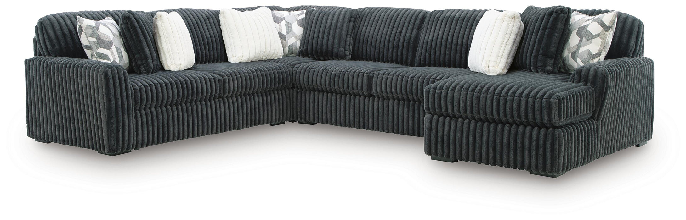 Midnight-Madness Sectional with Chaise - Home Furniture And More (Brentwood, MD)