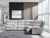 Social Pointe Reclining Sectional with Storage Console - Home Furniture And More (Brentwood, MD)