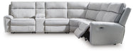 Social Pointe Reclining Sectional with Storage Console - Home Furniture And More (Brentwood, MD)