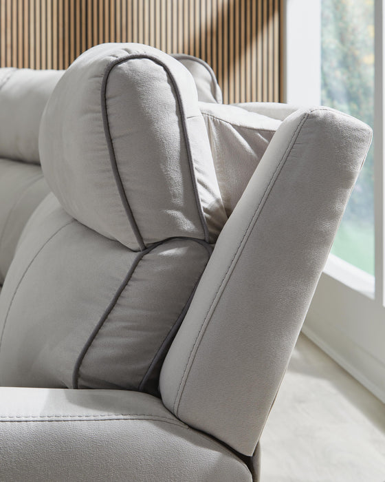 Social Pointe Reclining Sectional with Storage Console - Home Furniture And More (Brentwood, MD)