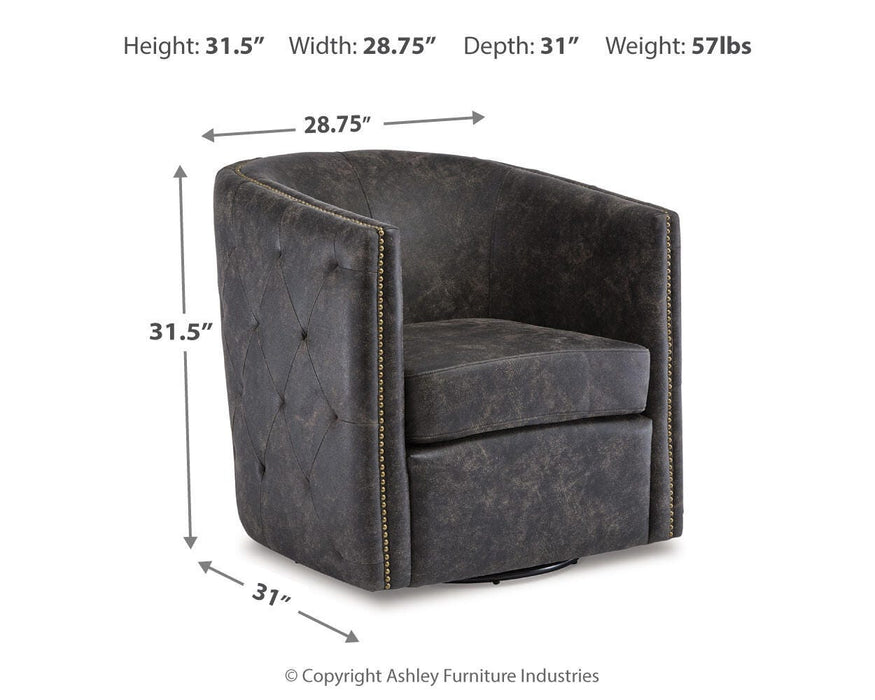 Brentlow Swivel Accent Chair - Home Furniture And More (Brentwood, MD)