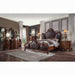 Picardy PU & Cherry Oak Queen Bed - Home Furniture And More (Brentwood, MD)