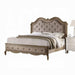 Chelmsford Beige Fabric & Antique Taupe Queen Bed - Home Furniture And More (Brentwood, MD)