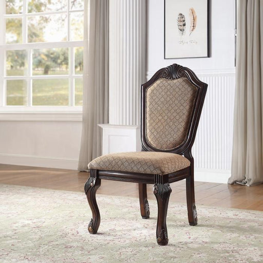 Chateau De Ville Fabric & Espresso Side Chair - Home Furniture And More (Brentwood, MD)