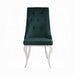 Dekel Green Fabric & Stainless Steel Side Chair - Home Furniture And More (Brentwood, MD)