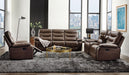 Aashi Brown Leather-Gel Match Sofa (Motion) - Home Furniture And More (Brentwood, MD)