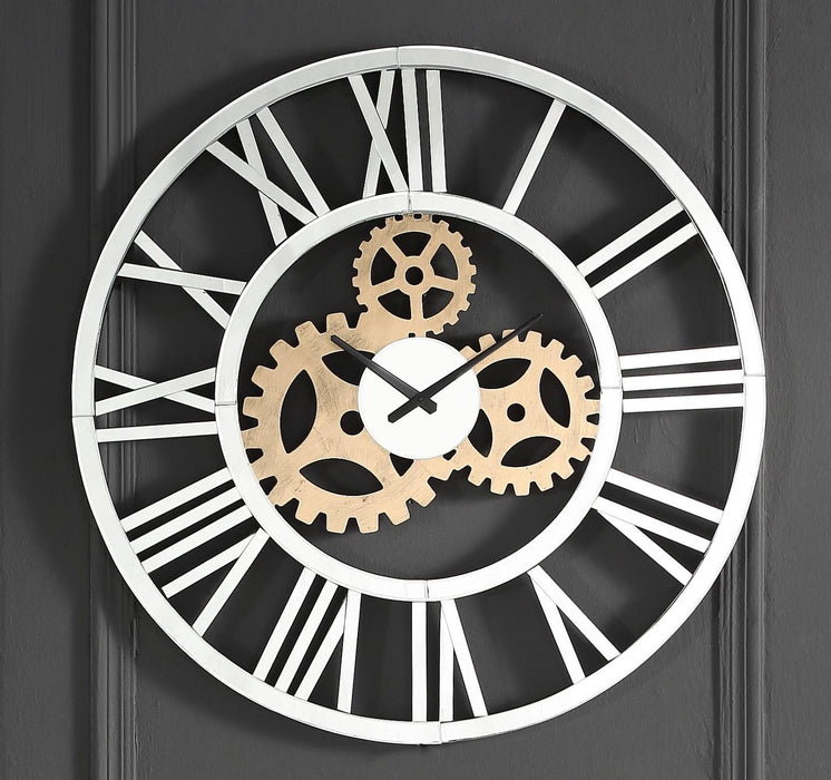 Acilia Mirrored Wall Clock - Home Furniture And More (Brentwood, MD)