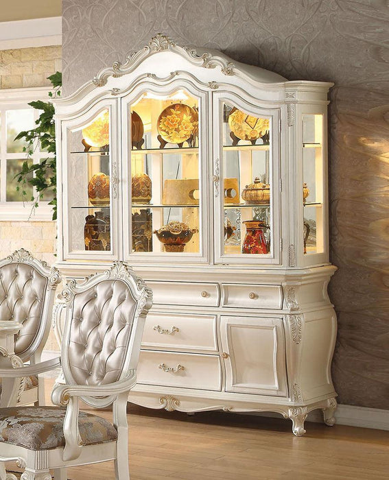 Acme Chantelle Buffet and Hutch in Pearl White 63544 - Home Furniture And More (Brentwood, MD)